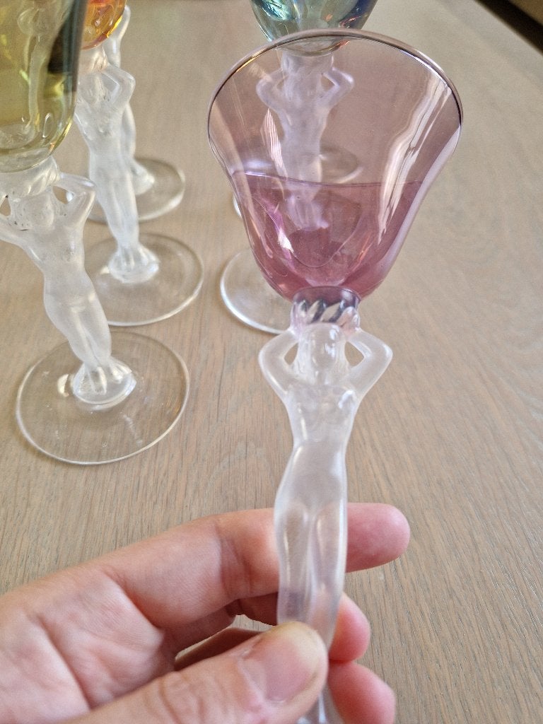 Antiek Bayel venusglazen vintage, Ophalen
