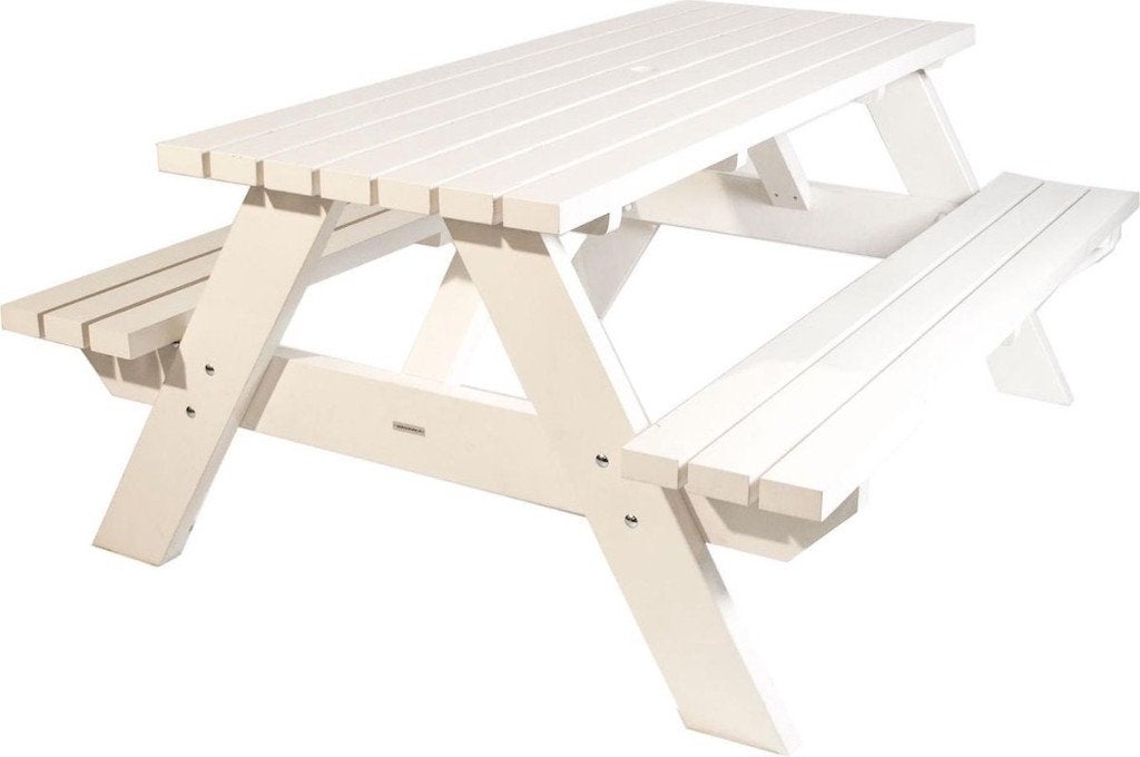 MaximaVida luxe houten picknicktafel Curaçao 180 cm wit, Ophalen, Gebruikt, MaximaVida, MaximaVida
