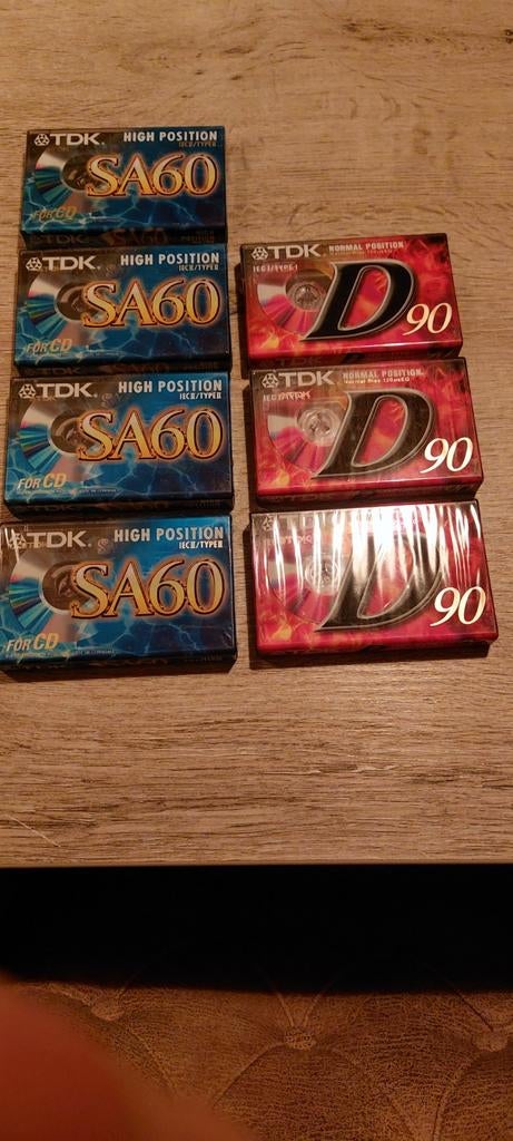 5 nieuwe cassettebandjes, 2 t/m 25 bandjes, Overige genres, Ophalen of Verzenden, Nieuw in verpakking