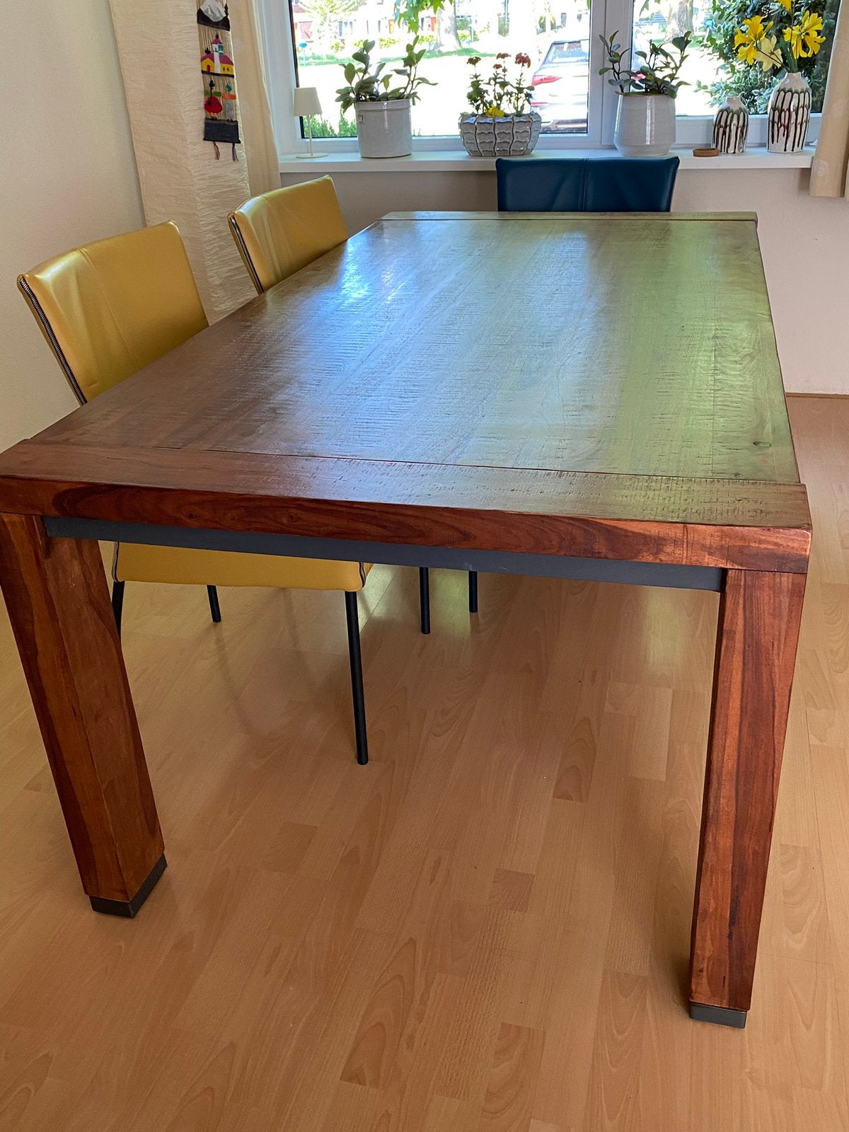 Eetkamertafel massief koloniaal, Huis en Inrichting, Ophalen, Koloniaal, Eikenhout, 50 tot 100 cm