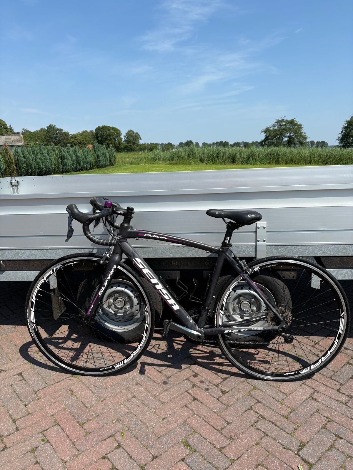 Sensa Emilia racefiets 48cm - Shimano Tiagra, Fietsen en Brommers, Fietsen | Racefietsen, 28 inch, Gebruikt, Velgrem, Aluminium