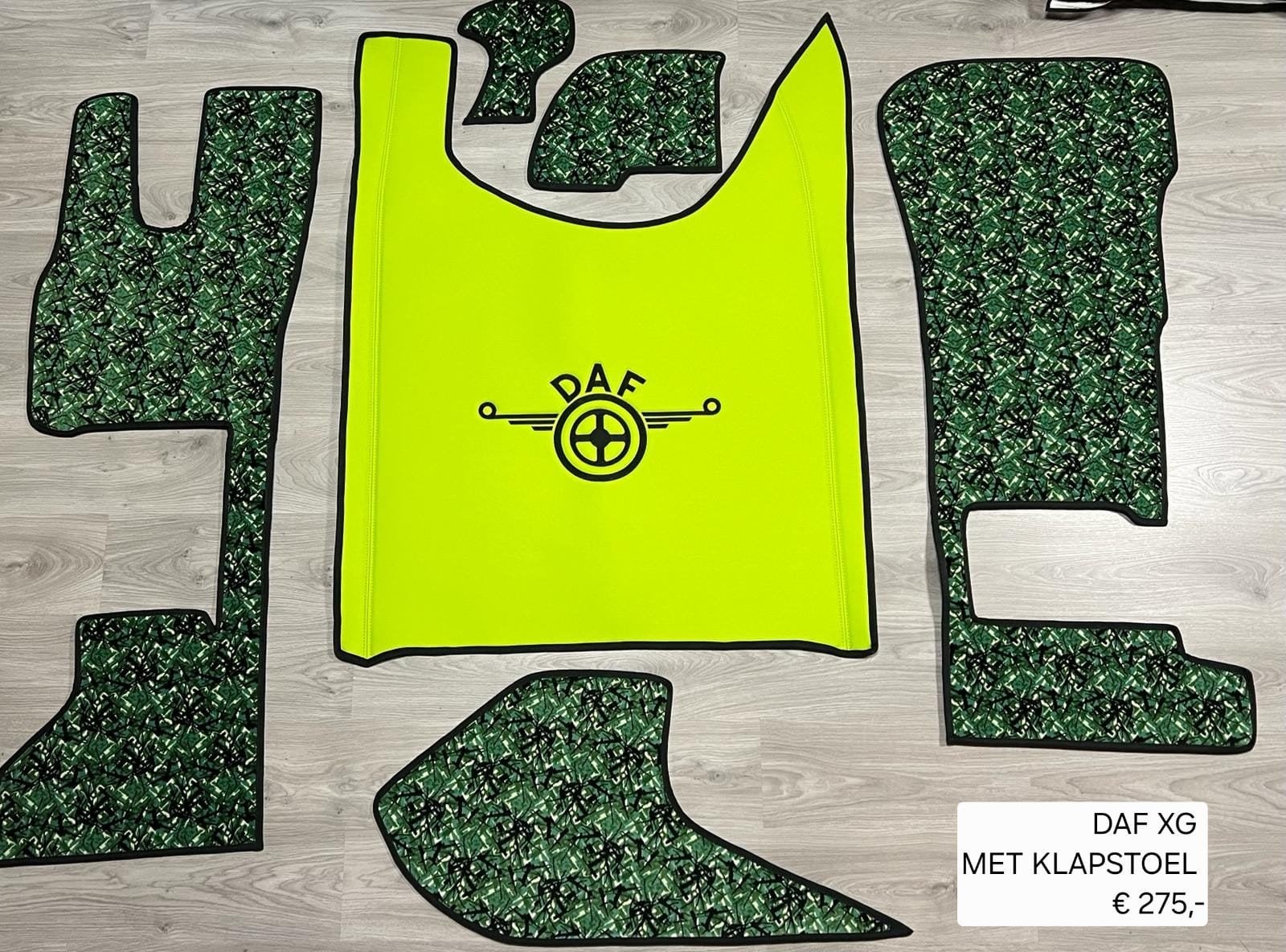 DAF XG mattenset met klapstoel - Groene pluche, Ophalen of Verzenden, Nieuw, DAF, Interieur en Bekleding