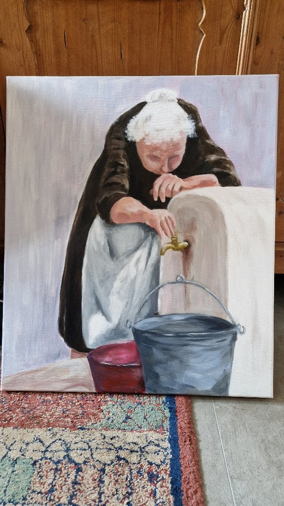acrielverf doek 60x70 opbrengst stg.Slava Oekraïne Foundatio, Antiek en Kunst, Kunst | Schilderijen | Klassiek, Portret of Personen