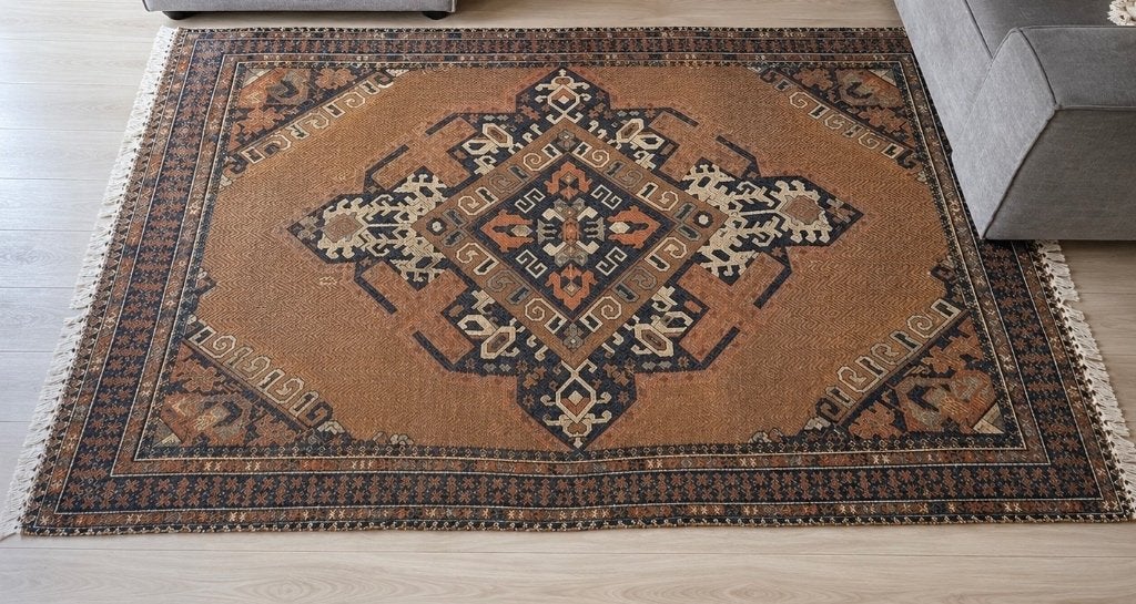 HK living vloerkleed, Ophalen, Gebruikt, Bruin, 200 cm of meer