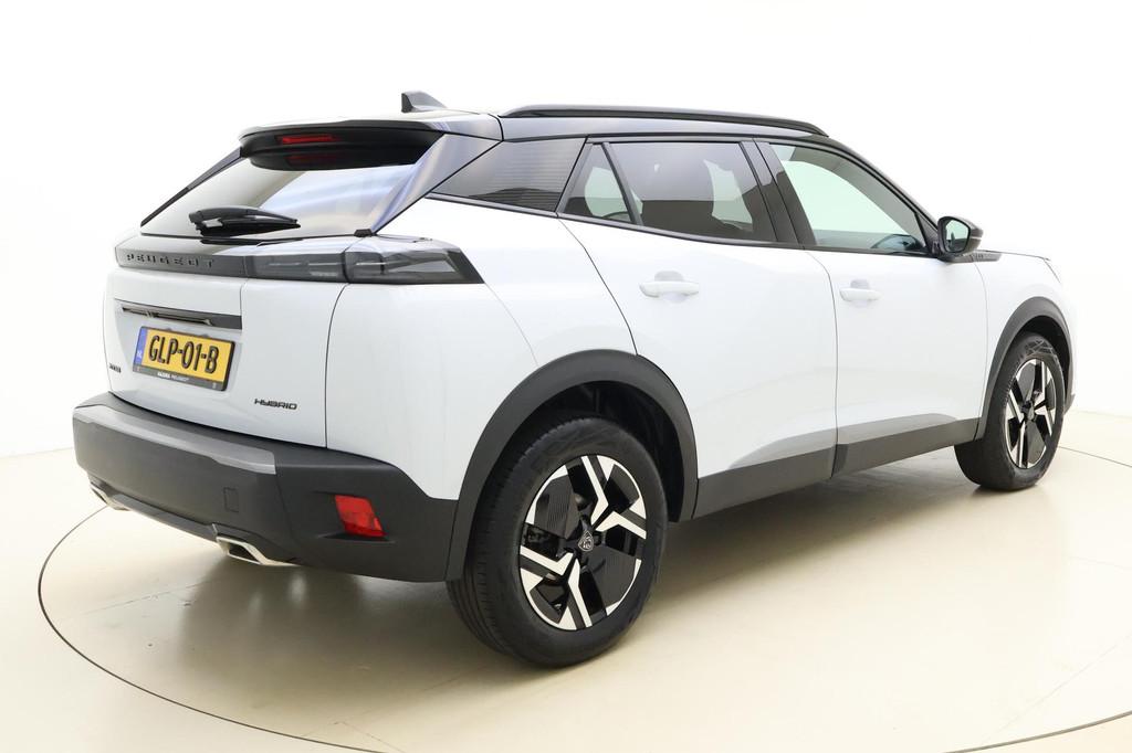 Peugeot 2008 1.2 Hybrid 145 GT Navigatie | Camera achter | A, Auto's, Peugeot, Gebruikt, 1199 cc, Leder en Stof, Wit