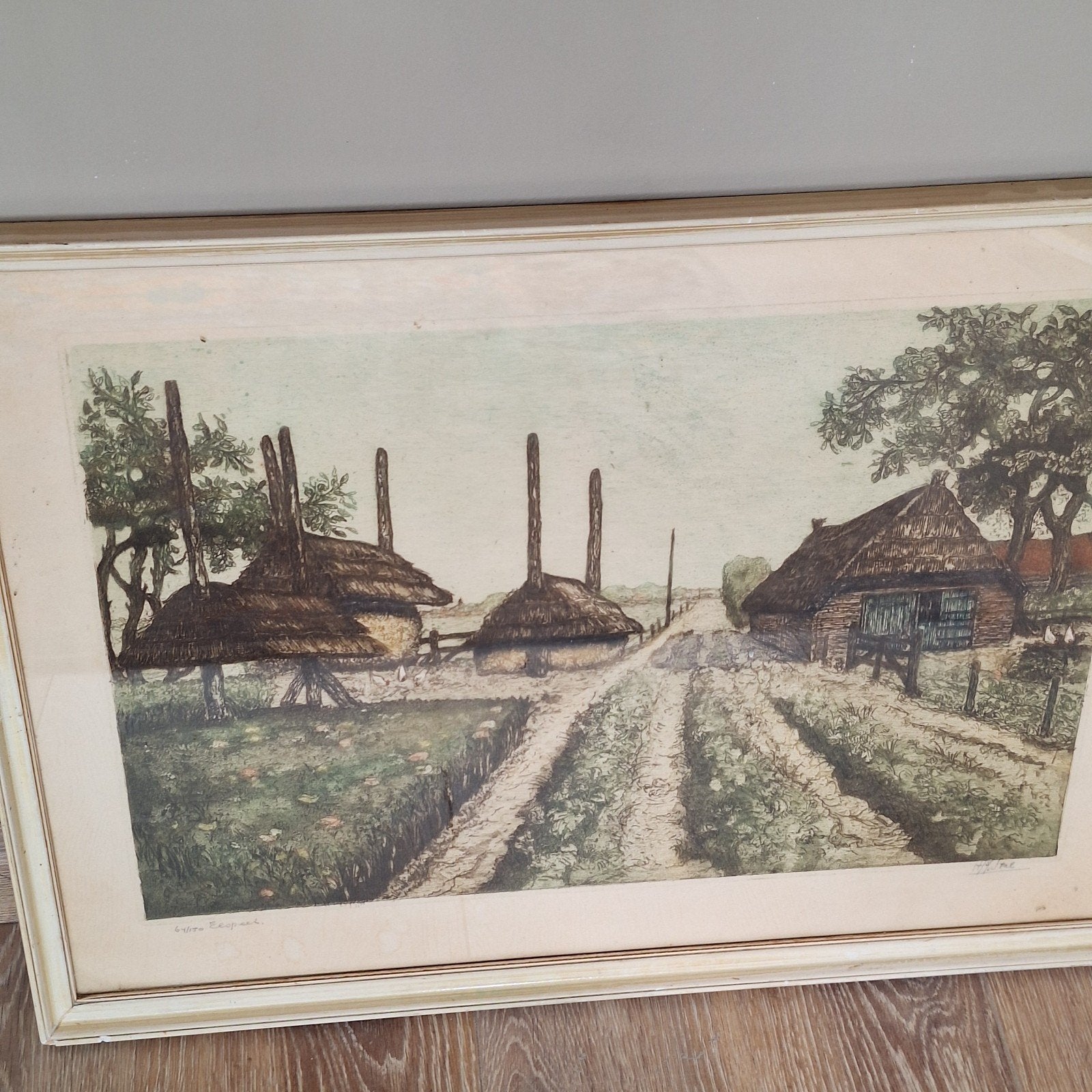 Elspeet H.J. Stal 64/150 boerderij platteland, Ophalen, Landschap, Zeefdruk