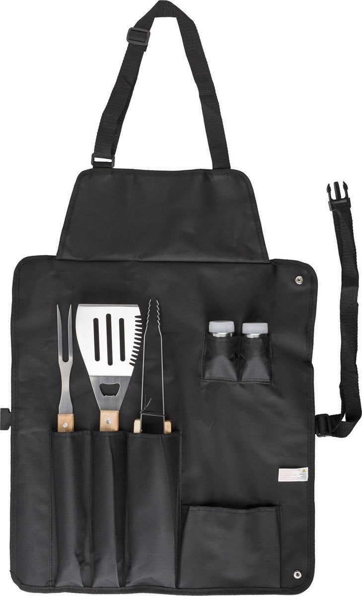 BBQ Gereedschap Set in Schort - 6-delig, Tuin en Terras, Ophalen of Verzenden, Nieuw