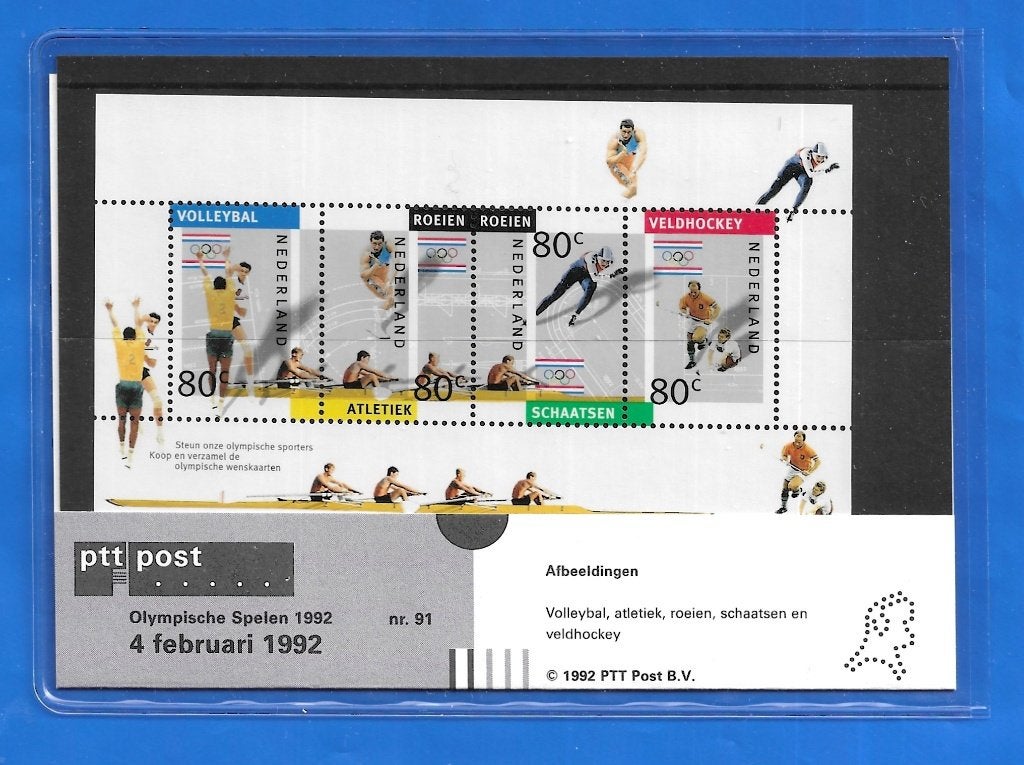 Postzegelmapje Olympische Spelen - 1992, Ophalen of Verzenden, Na 1940, Postfris