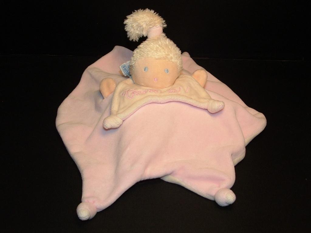 NOUNOURS DUO KNUFFELDOEKJE POPJE MEISJE VELOURS RO, Verzenden, Nieuw, Overige typen