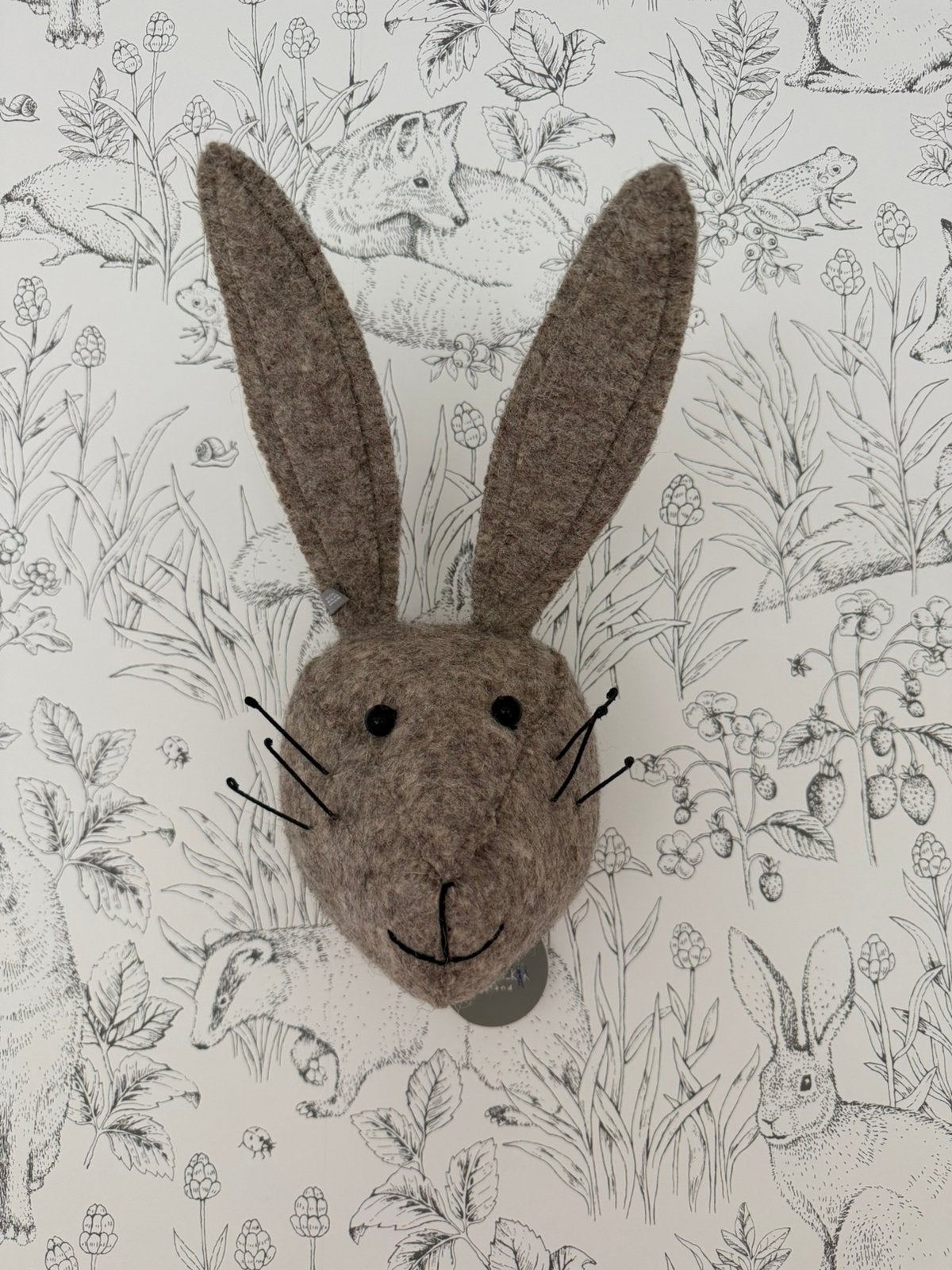 Dierenkop konijn/haas grijs Fiona Walker, Ophalen, Nieuw, Wanddecoratie, Ophangbaar