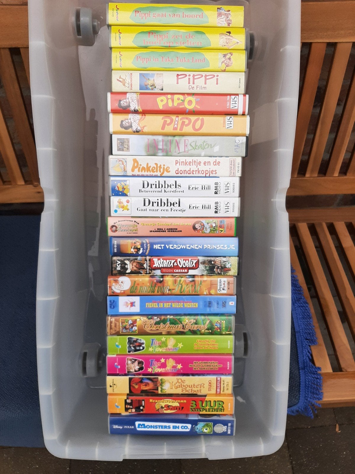 Grote collectie VHS-banden: Pippi, Pipo, Disney en meer, Gebruikt, Alle leeftijden, Ophalen of Verzenden, Kinderprogramma of -film