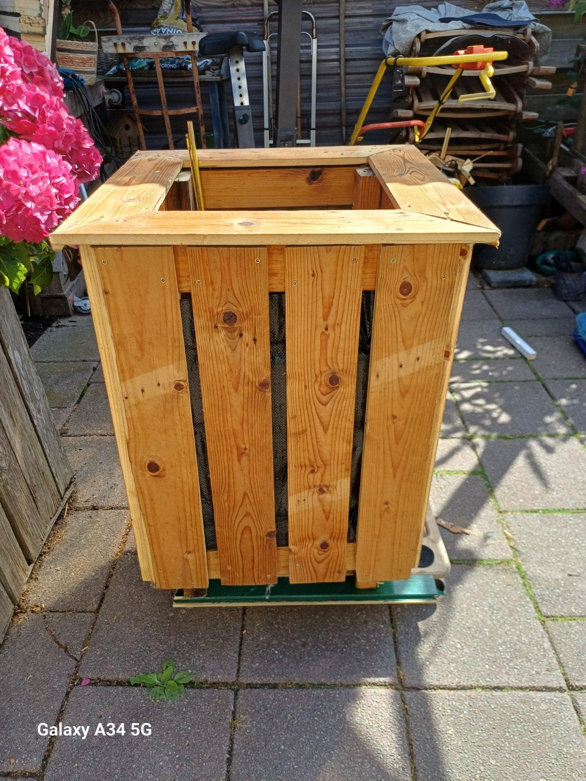 Houten plantenbak met antiworteldoek - 75x51x51 cm, Tuin en Terras, Bloembakken en Plantenbakken, Ophalen, Nieuw, Balkon, Rechthoekig