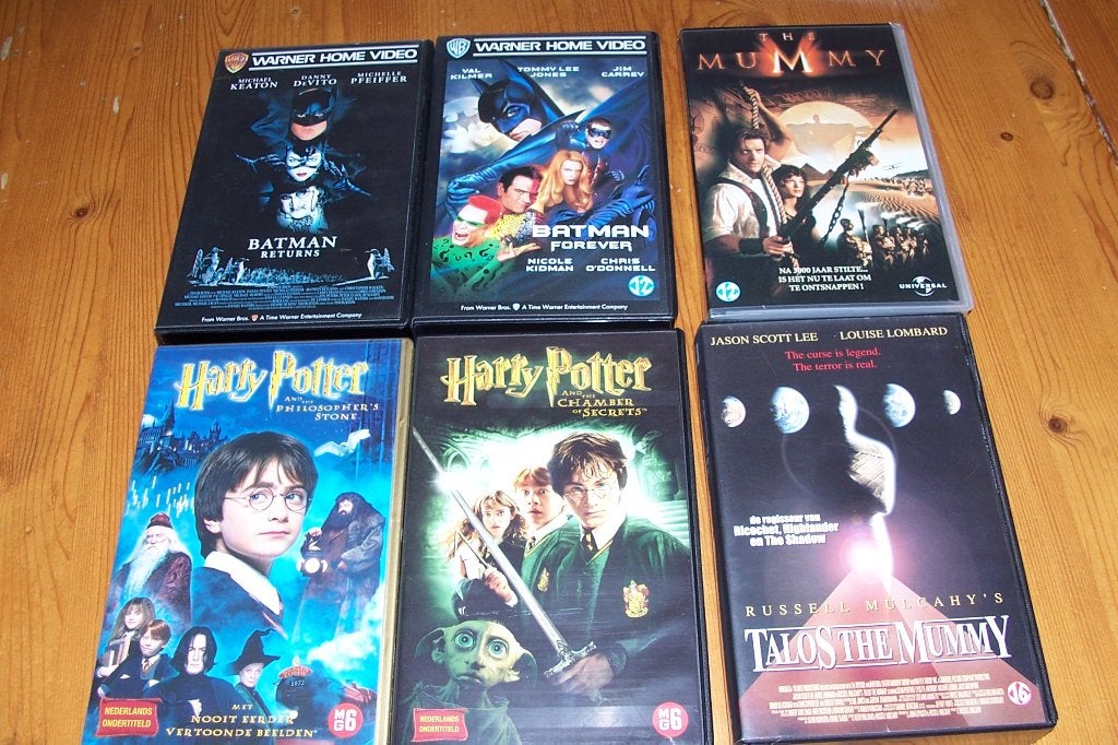 12   vhs banden o,a harry poter 2 banden+batman 2 banden, Cd's en Dvd's, Alle leeftijden, Ophalen of Verzenden, Gebruikt, Overige genres