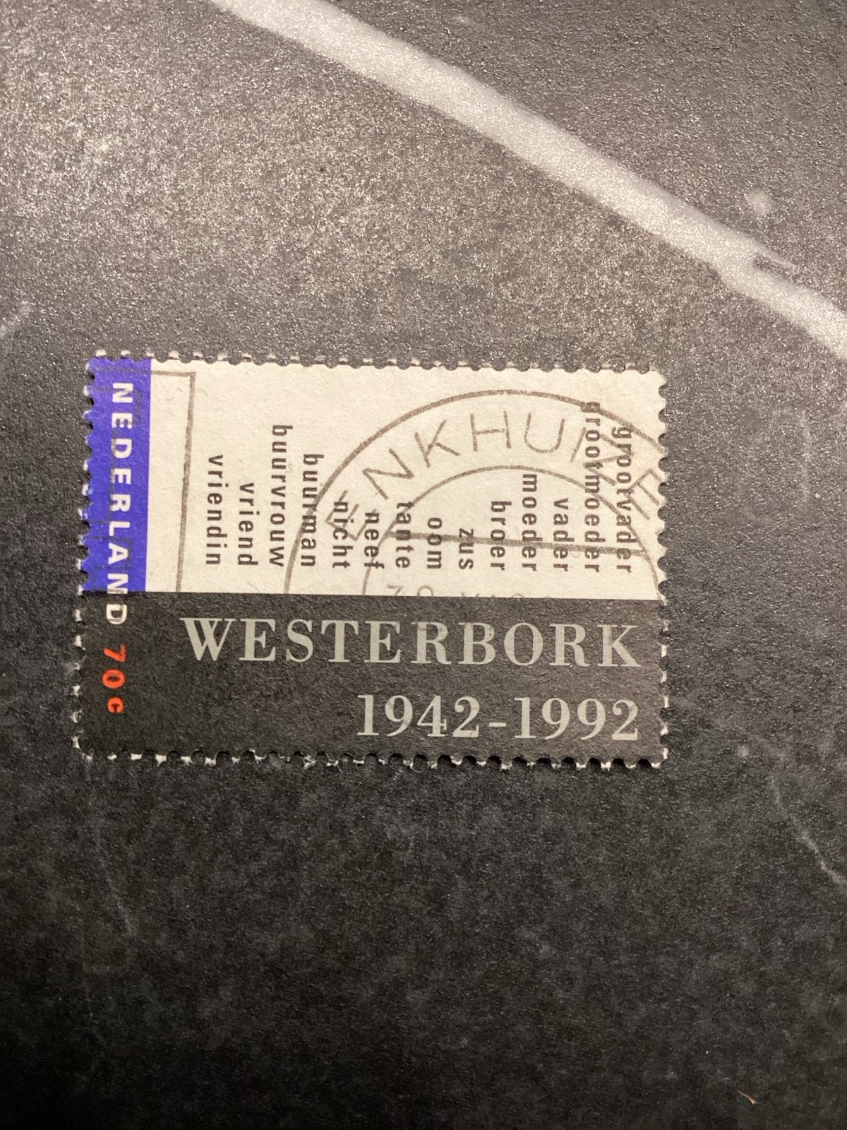 Postzegel Westerbork 1942-1992 - Nederland 70c Enkhuizen, Ophalen of Verzenden, Na 1940, Gestempeld