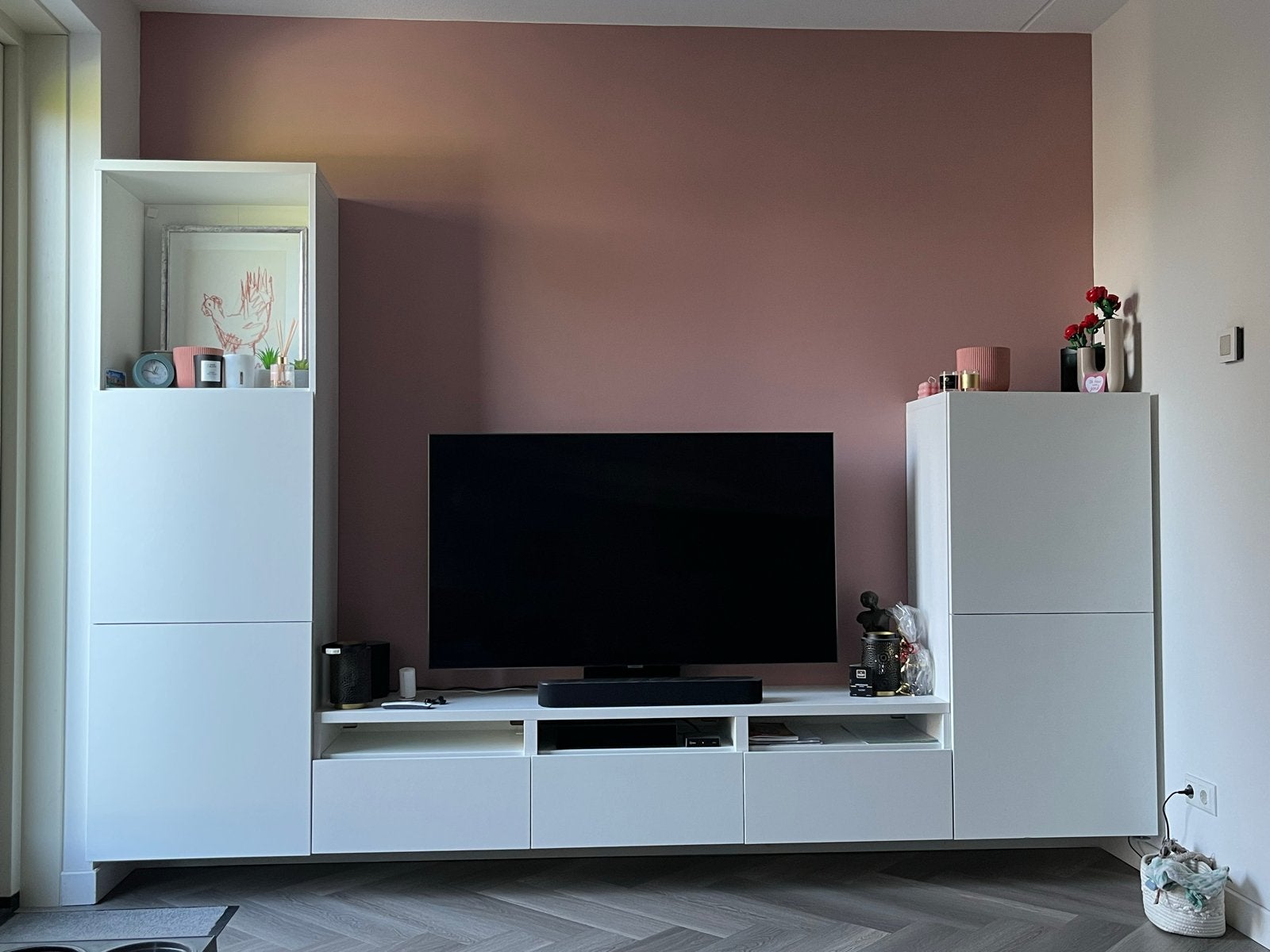 IKEA Besta TV meubel met kasten 300x190cm zgan, Ophalen, Overige materialen, Zo goed als nieuw, 200 cm of meer