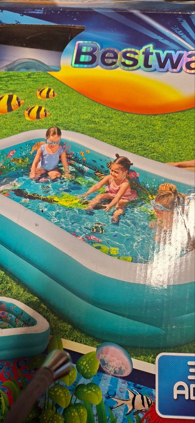 Bestway 3D Onderwater Avontuur Zwembad met Duikbrillen, Tuin en Terras, Ophalen, Nieuw, Opzetzwembad, 200 tot 400 cm