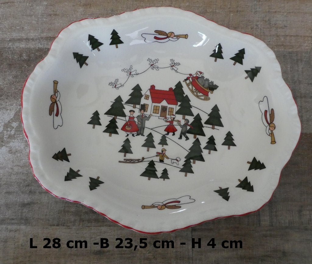 Engels Mason's Christmas Village 1983 schaal (ovaal), Ophalen of Verzenden, Zo goed als nieuw