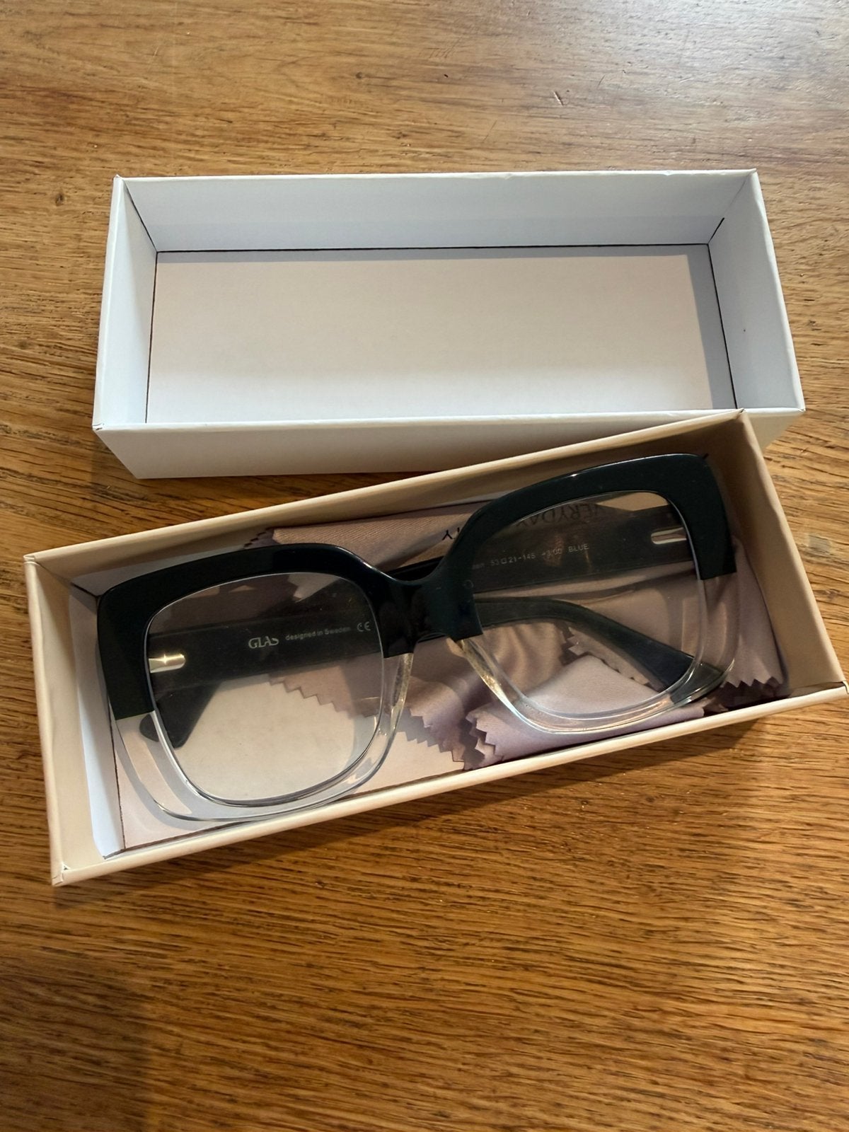 GLAS bril zwart transparant – trendy oversized model, Overige merken, Zwart, Ophalen of Verzenden, Zo goed als nieuw