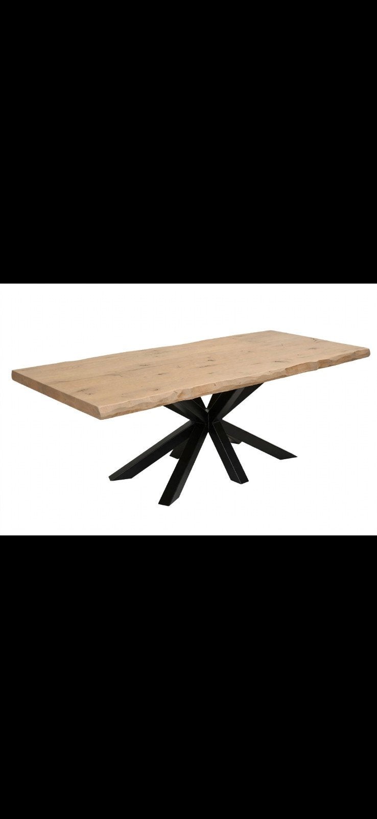 Boomstamtafel 240x95 met spinpoot, Huis en Inrichting, Ophalen, 200 cm of meer, 50 tot 100 cm, Zo goed als nieuw