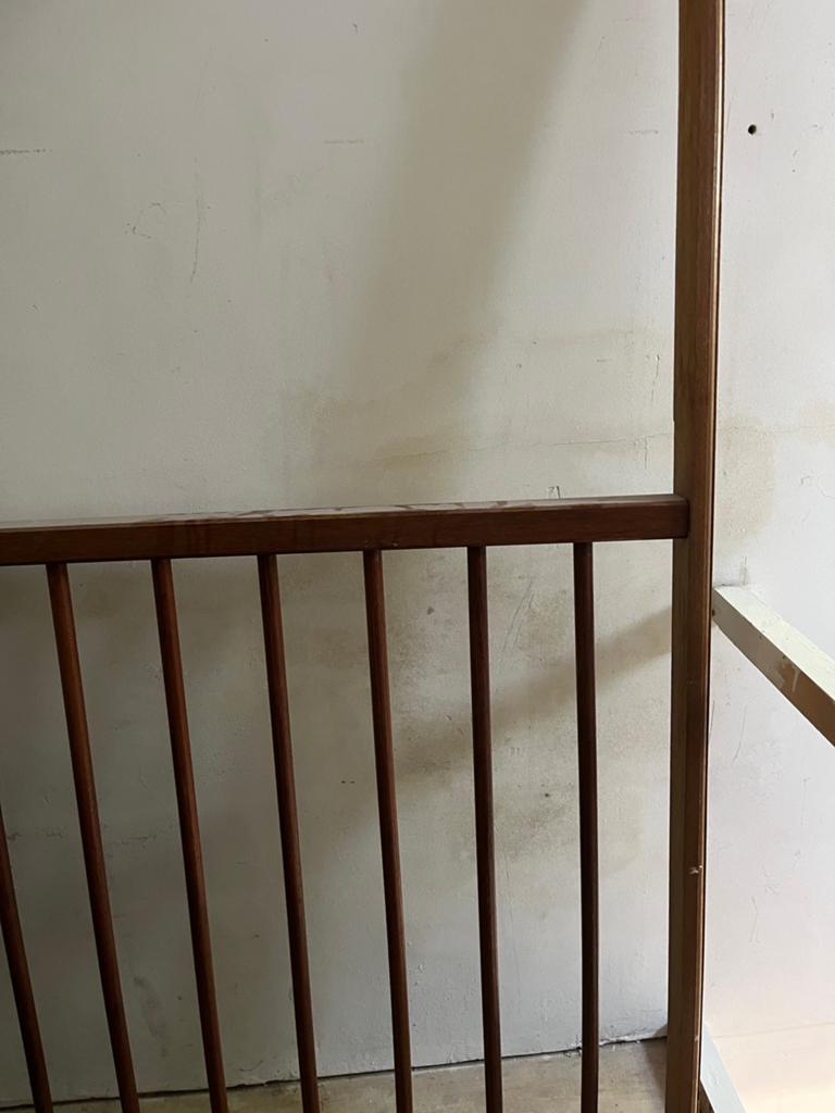 Mahoniehout balustrade, Ophalen, Zo goed als nieuw