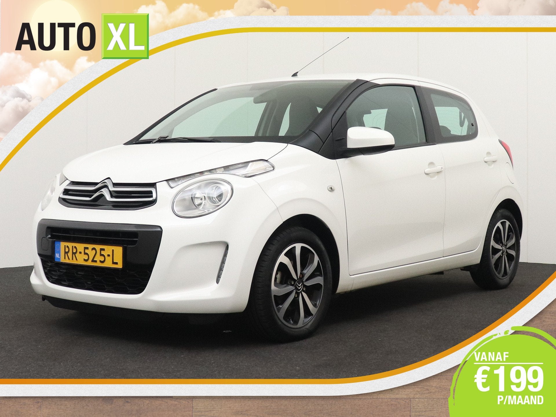 Citroën C1 1.0 VTi Aut. Shine Camera Bluetooth Multimediasc, Auto's, Dealer onderhouden, Stof, Gebruikt, 4 stoelen