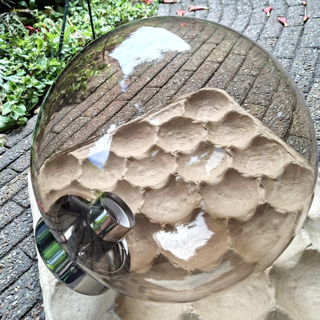 Raak plafondlamp -plafonnière - chique glazen Space Age  bol, Gebruikt, Overige kleuren, Mid-century modern, 25 cm