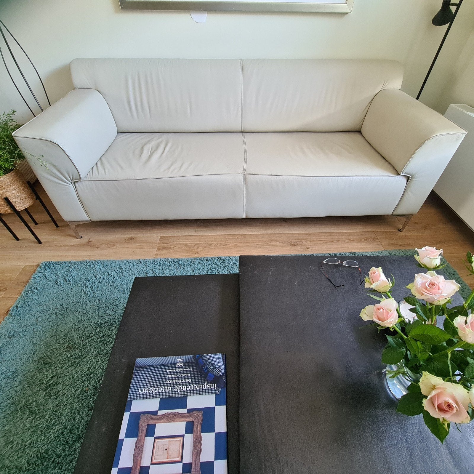 mooie leren bank te koop, Ophalen, Gebruikt, Leer, Modern