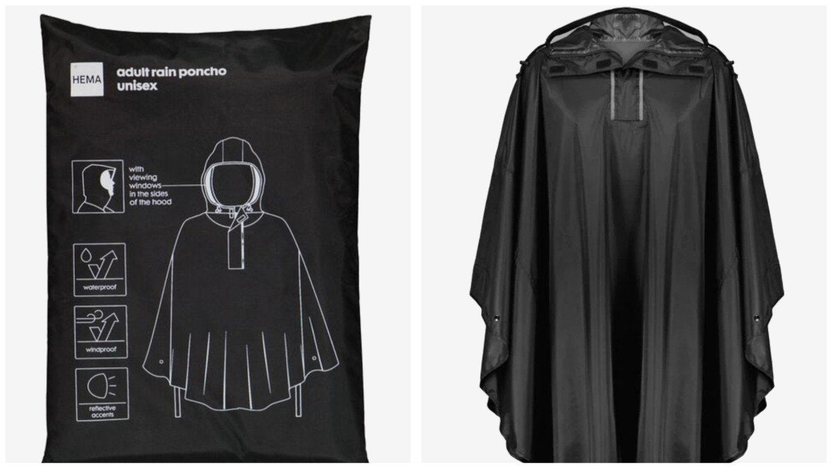 HEMA Unisex Regenponcho - One Size, Ophalen of Verzenden, Nieuw, Regenponcho, Dames