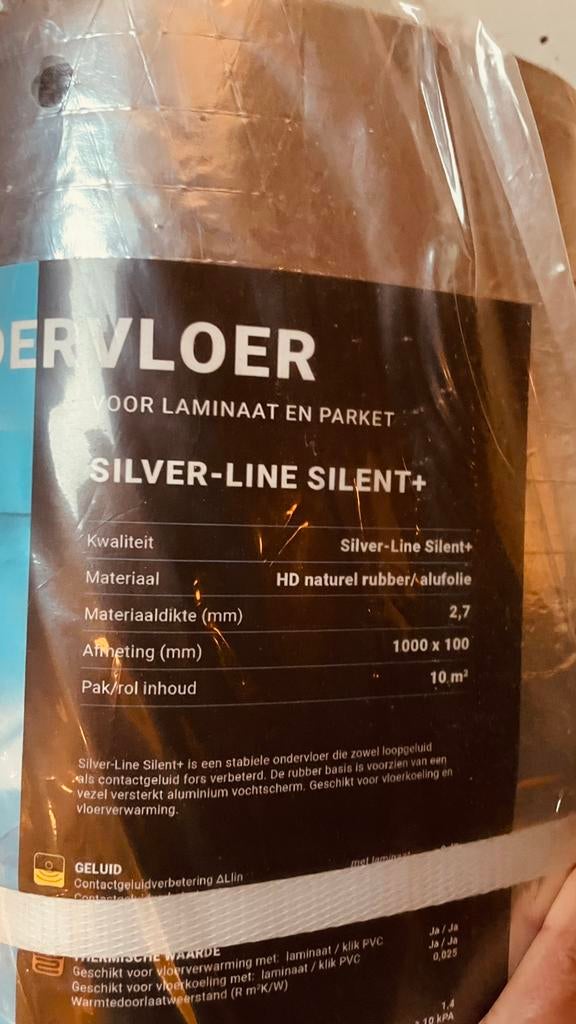 NIEUWE Ondervloer voor laminaat en parket, Doe-het-zelf en Verbouw, Vloerdelen en Plavuizen, Ophalen, Overige materialen, 30 cm of meer
