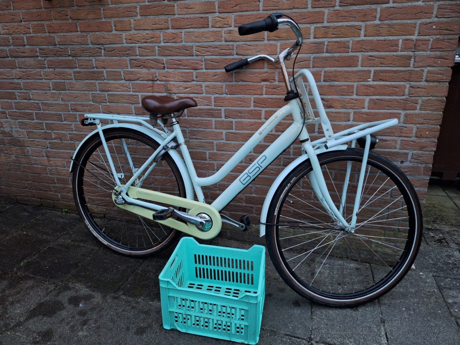 Dames/meidenfiets (BSP) met 3 versnellingen en krat, Ophalen, Gebruikt, Overige merken, Versnellingen
