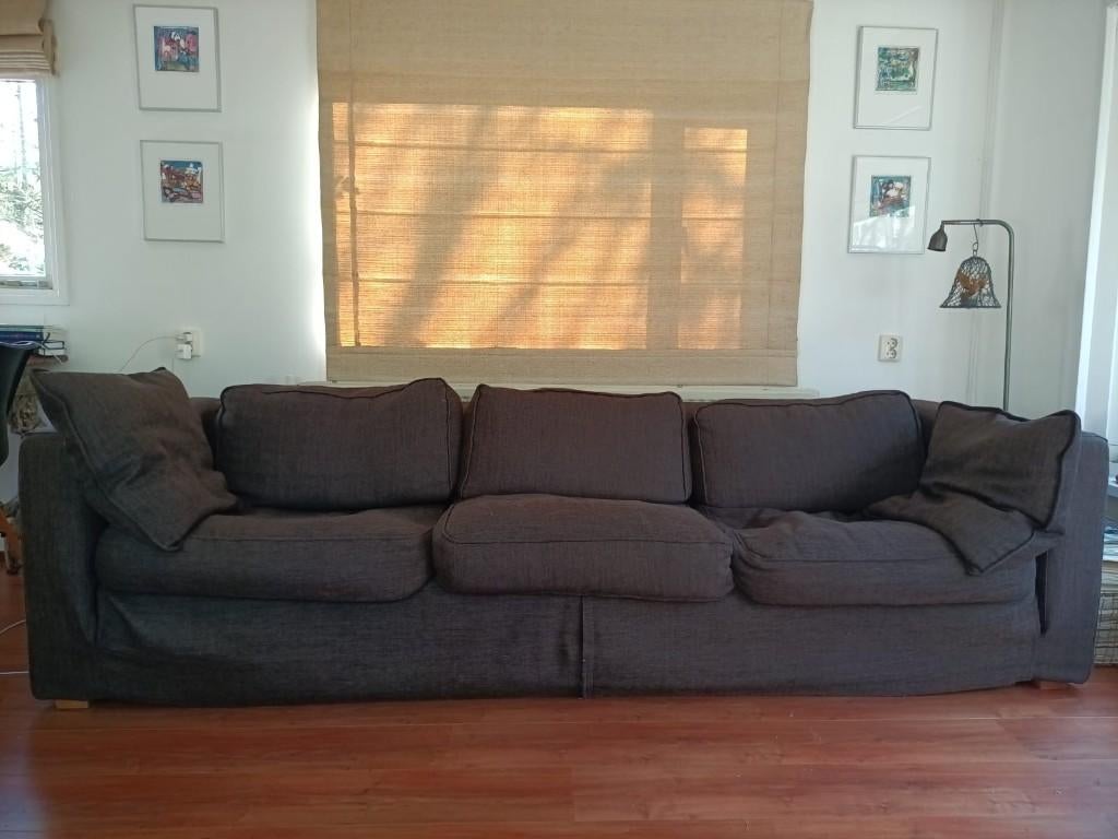 Linteloo bank (bruin), Gebruikt, 125 tot 150 cm, 300 cm of meer, Rechte bank