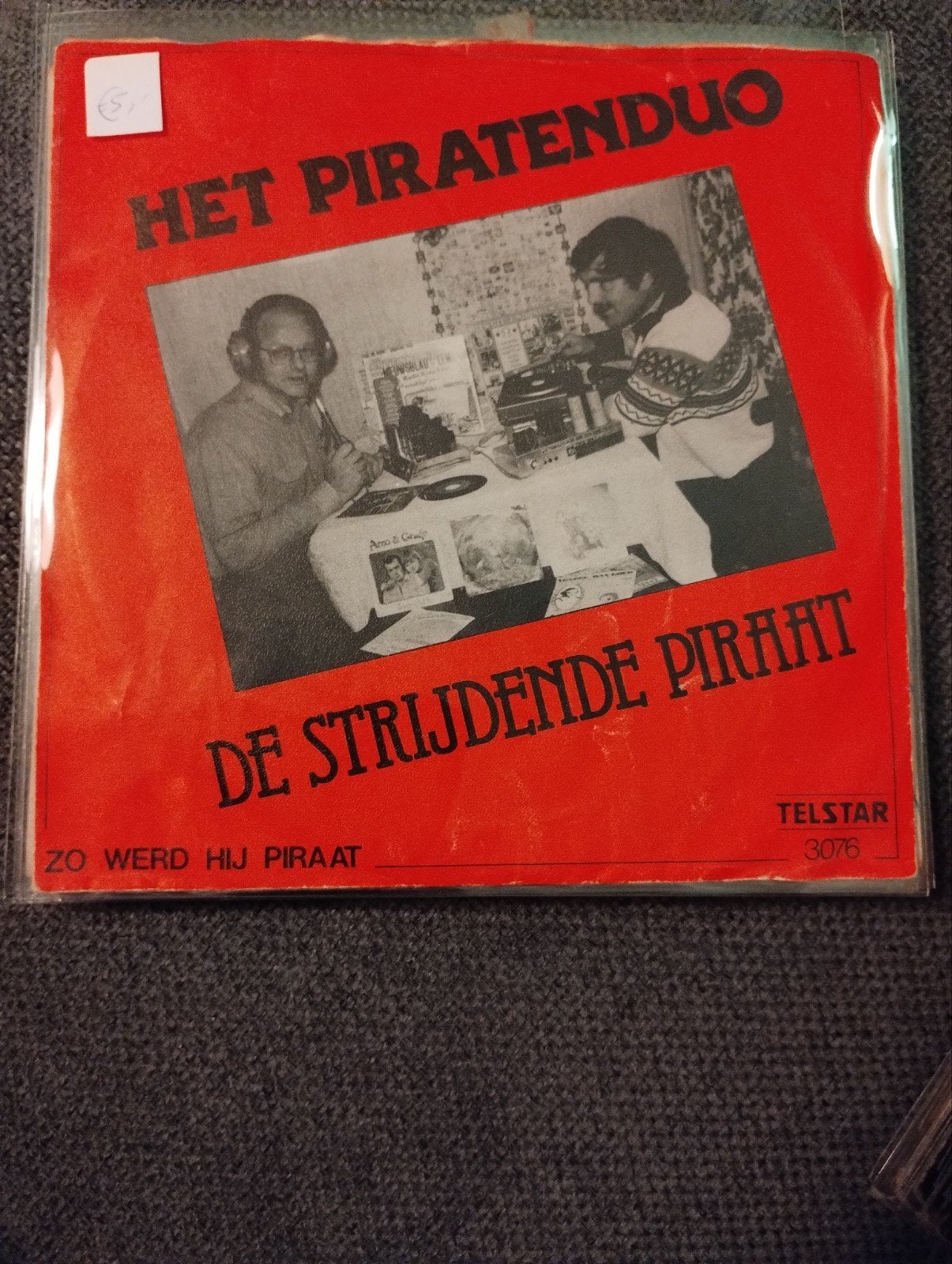 Het Piratenduo - De Strijdende Piraat (Vinyl Single), Cd's en Dvd's, Gebruikt, 7 inch, Ophalen of Verzenden, EP