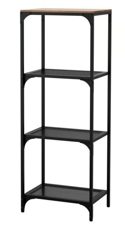 IKEA FJÄLLBO Stellingkast, zwart, 51x136 cm, Ophalen, Zo goed als nieuw