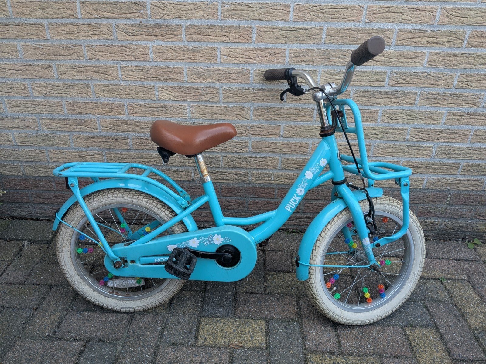 Puck fiets 16 inch, Gebruikt, Velgrem, Handrem, 16 inch