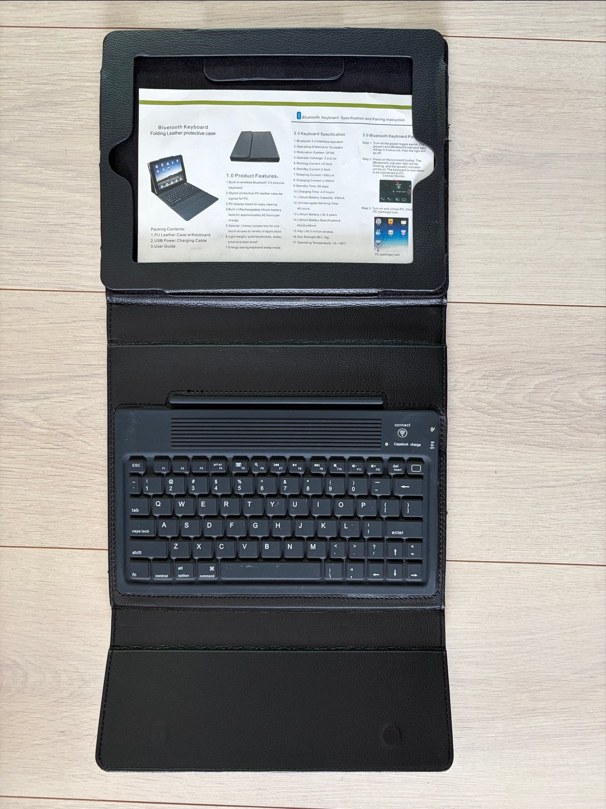 Bluetooth Toetsenbord Hoes voor iPad - Zwart, Computers en Software, Ophalen, Nieuw, Zwart, Overige modellen