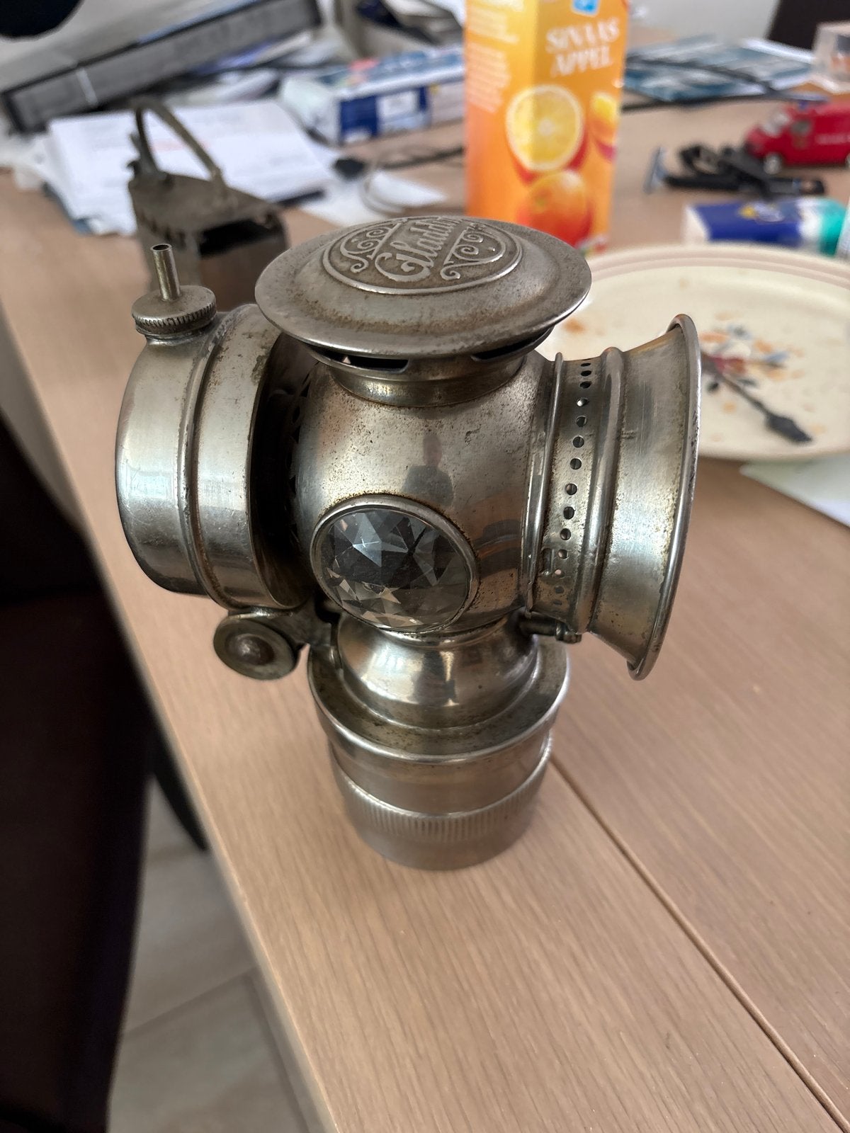Antieke Aladdin fietslamp - Vintage fietsverlichting, Ophalen