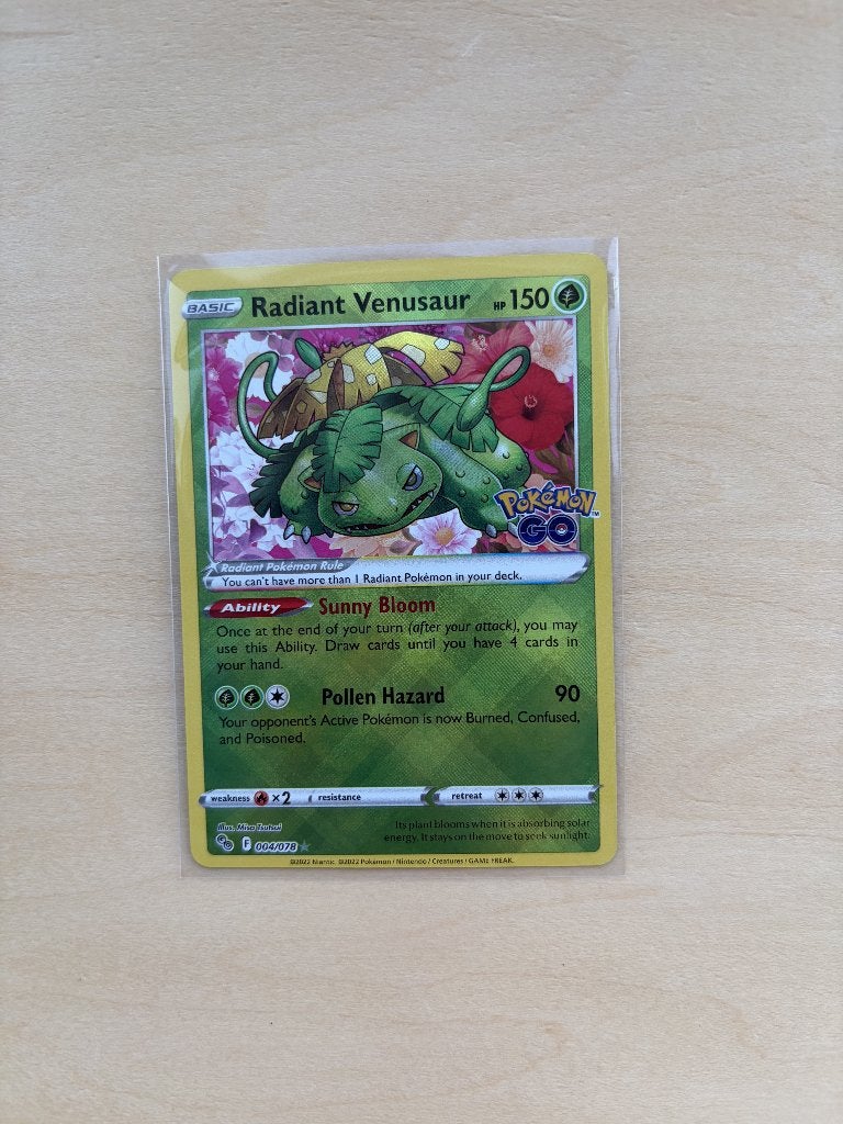 Radiant Venusaur - Pokemon GO (PGO), Hobby en Vrije tijd, Verzamelkaartspellen | Pokémon, Ophalen of Verzenden, Zo goed als nieuw