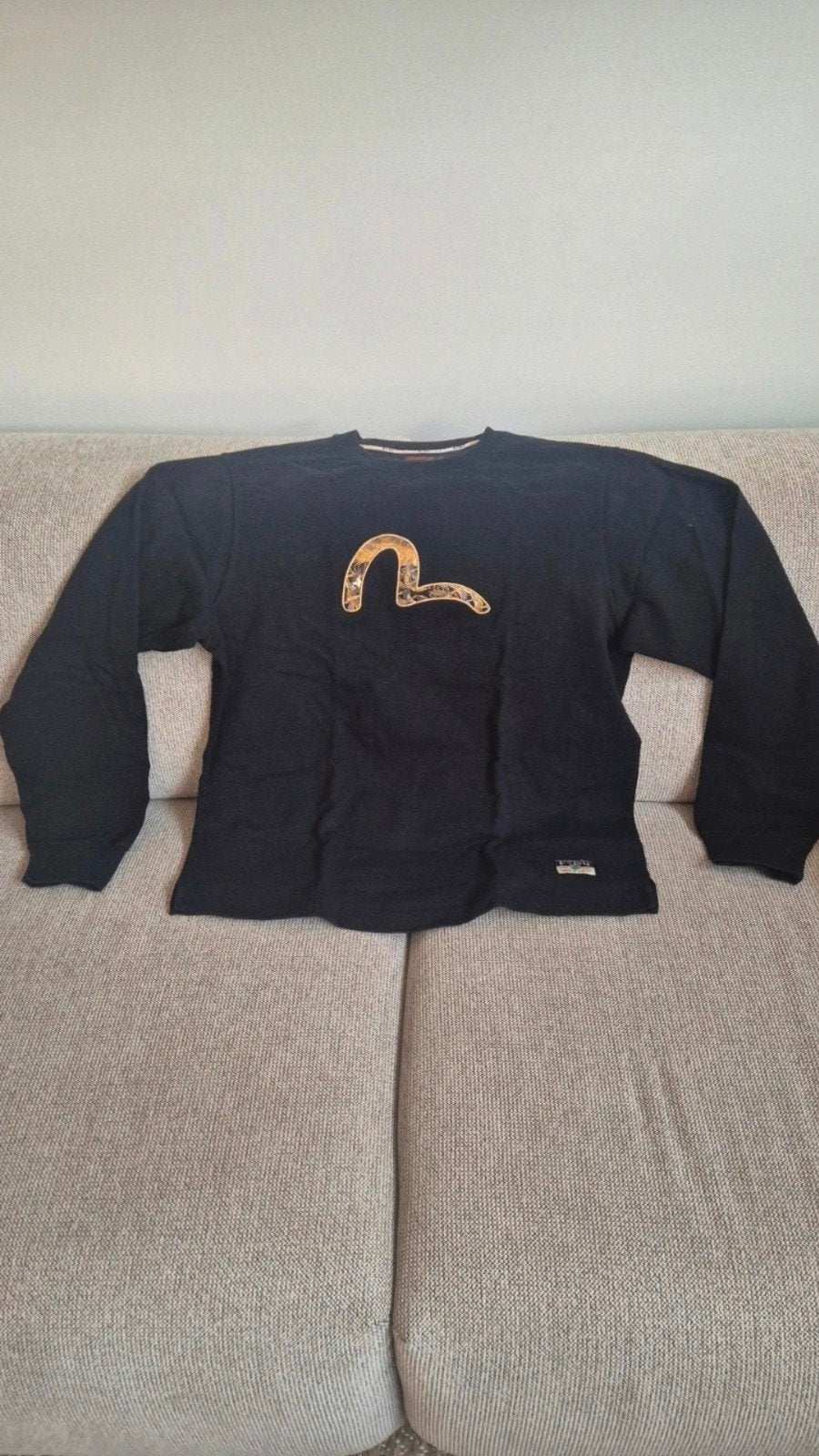 Evisu Zwart Shirt Lange Mouwen XL, Zwart, Maat 56/58 (XL), Ophalen of Verzenden, Evisu