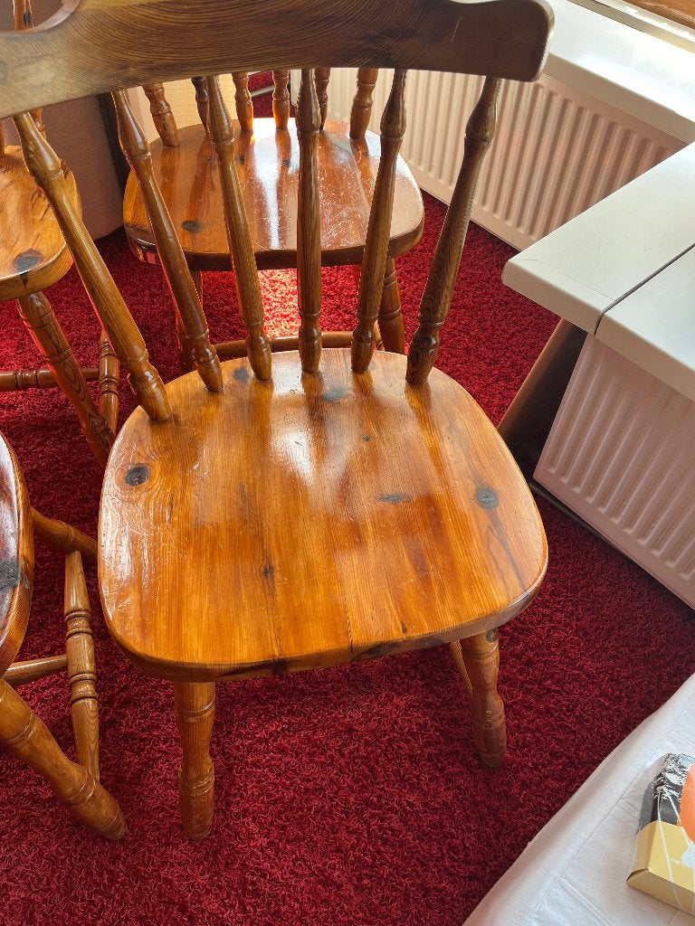 SNEL WEG: 4x massief houten stoelen, Ophalen