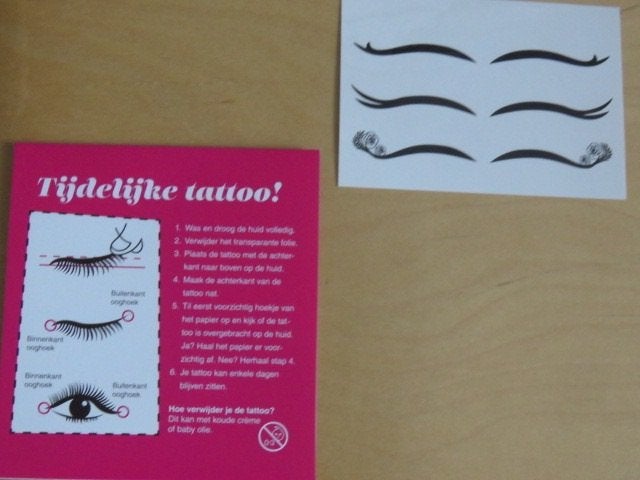 Tijdelijke tattoo, wimperrandje, Ogen, Zwart, Nieuw, Ophalen of Verzenden