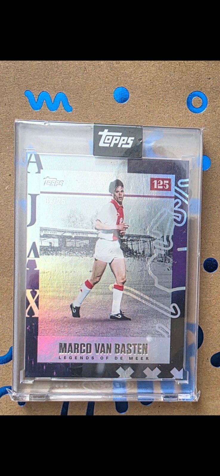 Topps Ajax 125 M. van Basten (02/25) Legends of de Meer, Ophalen of Verzenden, Zo goed als nieuw, Ajax, Spelerskaart