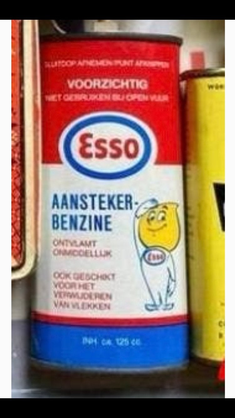 ‼️Vintage Esso aanstekerbenzine blikje - Retro, Ophalen of Verzenden, Gebruikt