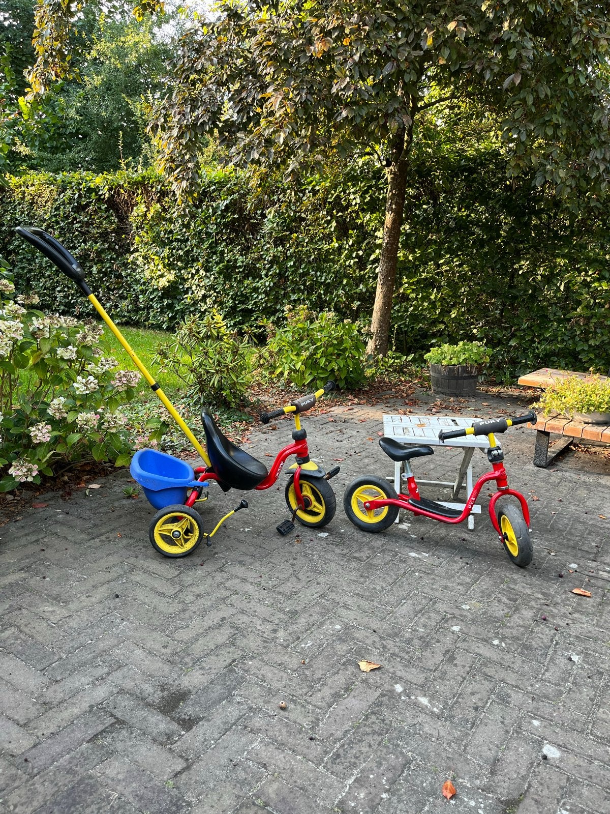Puky Loopfiets en Duw Driewieler - Set, Ophalen, Gebruikt, Minder dan 16 inch