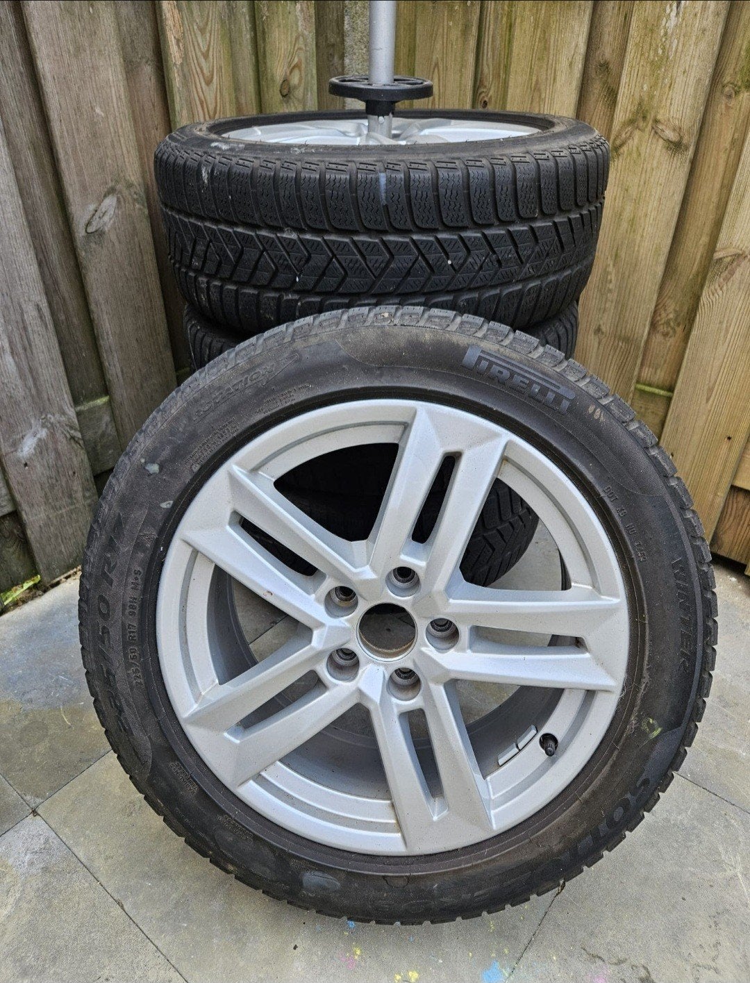 set originele Audi velgen, 17", Auto-onderdelen, Banden en Velgen, Ophalen, Gebruikt, Banden en Velgen, 17 inch