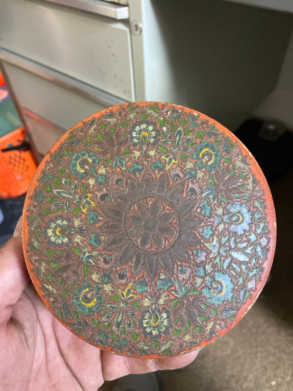 Vintage Droste chocoladeblik met bloemmotief, Ophalen of Verzenden, Gebruikt, Overige, Droste