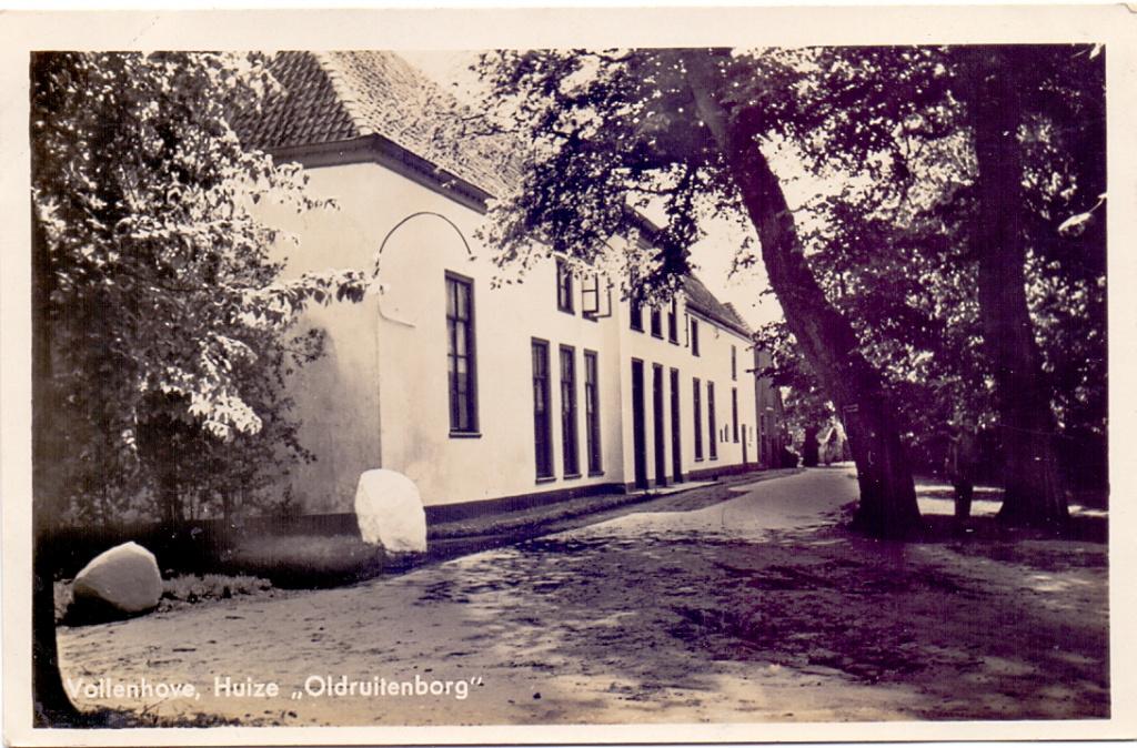 Vollenhove huize 'Oldruitenborg' ca 1950 Steenwijk, Verzenden, 1940 tot 1960, Gelopen, Overijssel