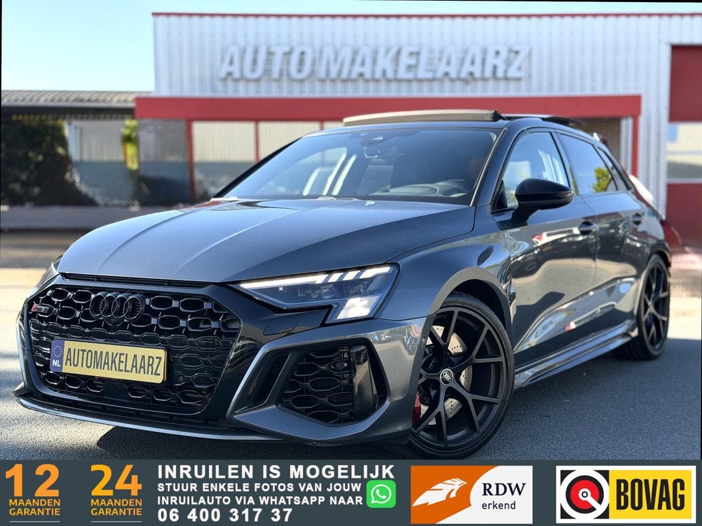 Audi A3 Sportback 2.5 TFSI RS 3 quattro DYNAMIC CARBON PANO, Auto's, Audi, Automaat, Gebruikt, RS3, 1545 kg
