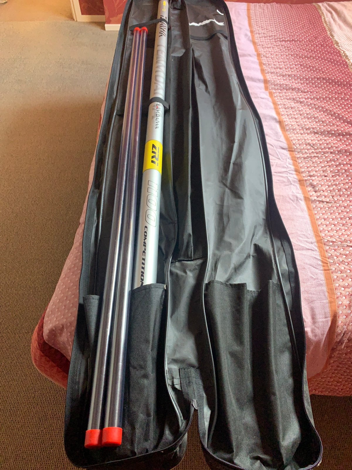 Daiwa 11 mtr vaste hengel met elastiek, Watersport en Boten, Ophalen, Zo goed als nieuw, Vaste hengel
