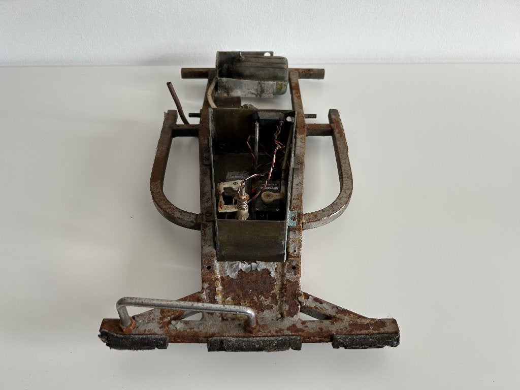 Vintage stockcar chassis 1/8 nitro rc auto, Verzenden, Gebruikt, Nitro, Auto onroad