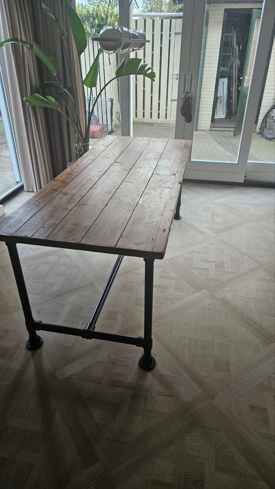 Eettafel, Huis en Inrichting, Tafels | Salontafels, Ophalen, Gebruikt, 200 cm of meer, 50 tot 100 cm